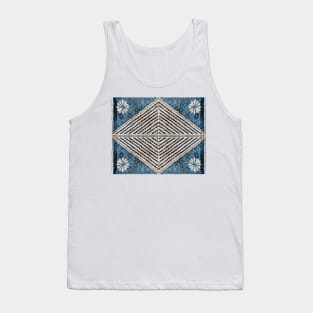 Fijian Tapa Cloth 68 by Hypersphere Tank Top